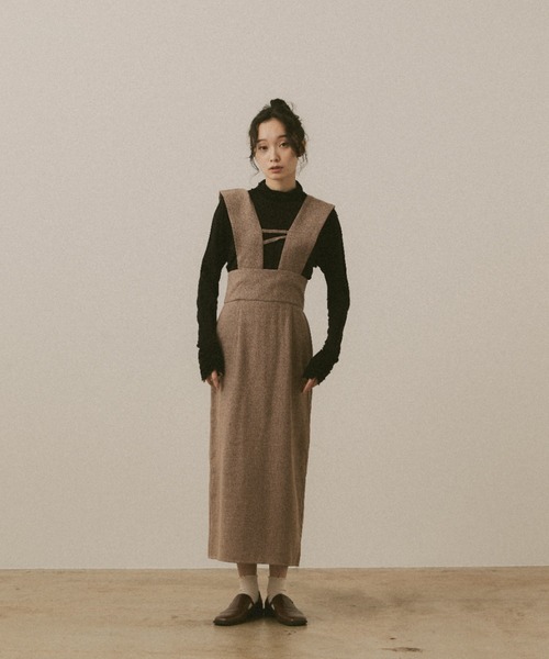 「moi tytto」 サロペットスカート FREE ベージュ レディース_画像3