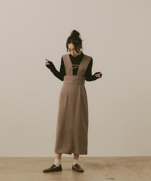 「moi tytto」 サロペットスカート FREE ベージュ レディース_画像4