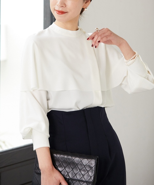 「VERMEIL par iena」 長袖ブラウス FREE ネイビー レディース_画像5