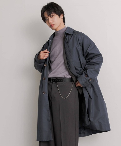 「SENSE OF PLACE by URBAN RESEARCH」 ステンカラーコート MEDIUM ブラック メンズ_画像2