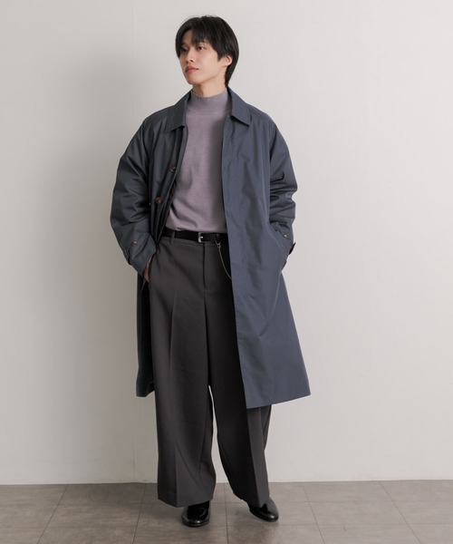 「SENSE OF PLACE by URBAN RESEARCH」 ステンカラーコート MEDIUM ブラック メンズ_画像6