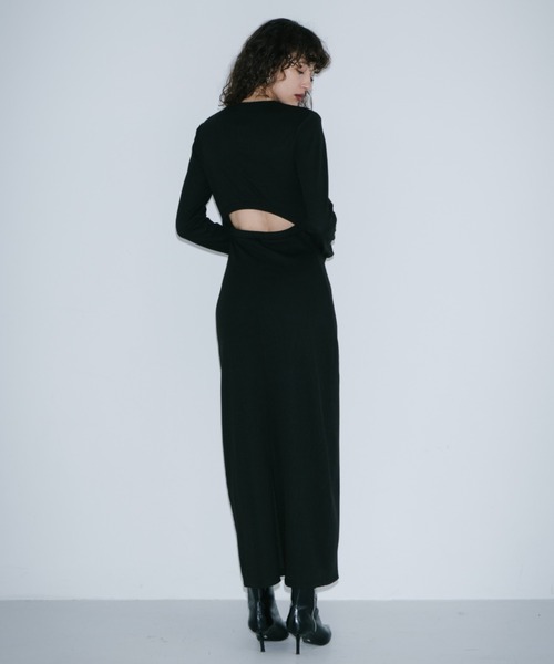 「HANNE」 ニットワンピース S グレー レディース_画像6