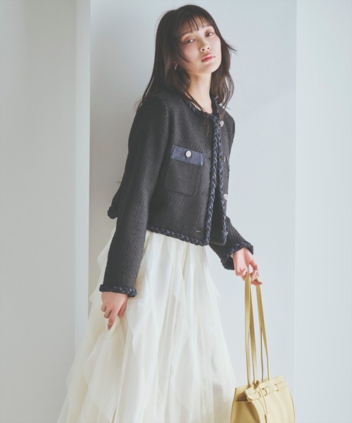 And Couture - アンドクチュール バックレースアップノーカラーGジャン アンドクチュール バックレースアップノーカラーGジャン