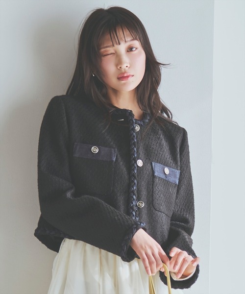 AND COUTURE（アンドクチュール） ジャケット ノーカラージャケット