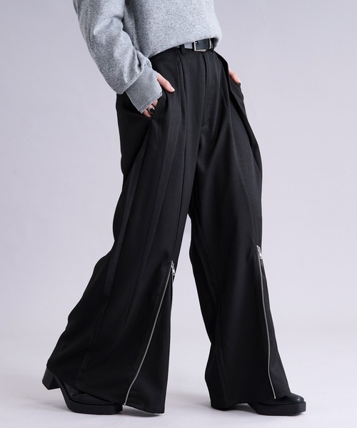 Ellno Loset（エルノロゼット） ワイドパンツ スラックス フロント