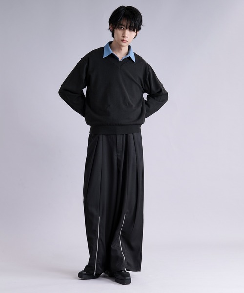 Ellno Loset（エルノロゼット） スラックス フロントジップタック