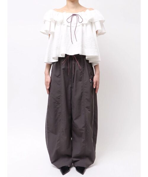 LAGUNAMOON（ラグナムーン） ブラウス シャツ 「FILA別注」フリル 