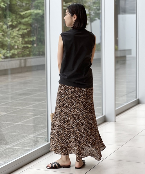 「IENA LA BOUCLE」 フレアスカート - ブラウン レディースの画像