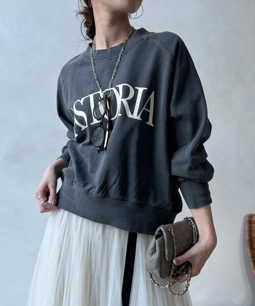 DouDou（ドゥドゥ） tシャツ 「WEB限定」ロゴプリントクルーネック裏毛