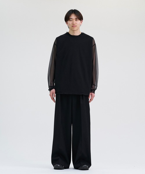 「LAPIIS」 長袖Tシャツ FREE ブラック メンズ_画像5