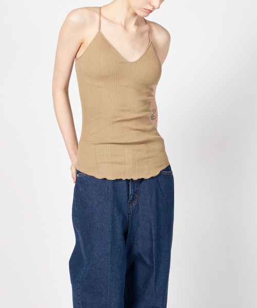 HAKUJI（ハクジ） キャミソール HAKUJI Random rib bra camisole