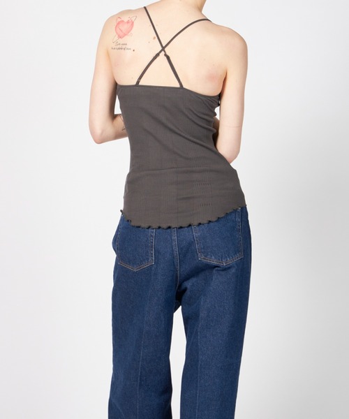 HAKUJI（ハクジ） キャミソール HAKUJI Random rib bra camisole