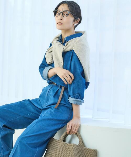 ポインテッドブラウス フロントタックデニムブラウス - Vin - Vin｜YAMADAYA STORE