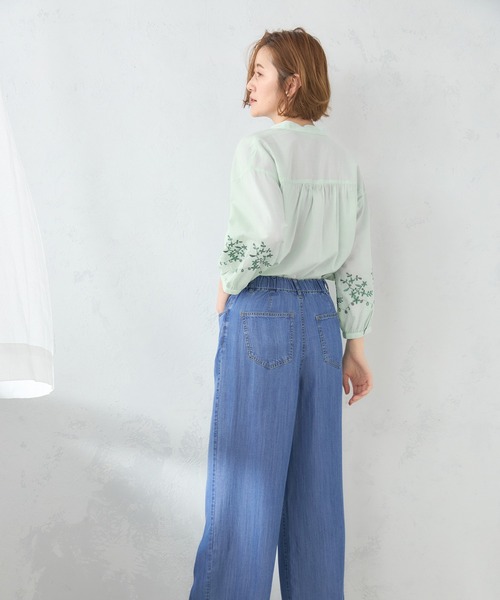 「Petit Honfleur」 長袖ブラウス 13号 アイボリー レディース_画像5