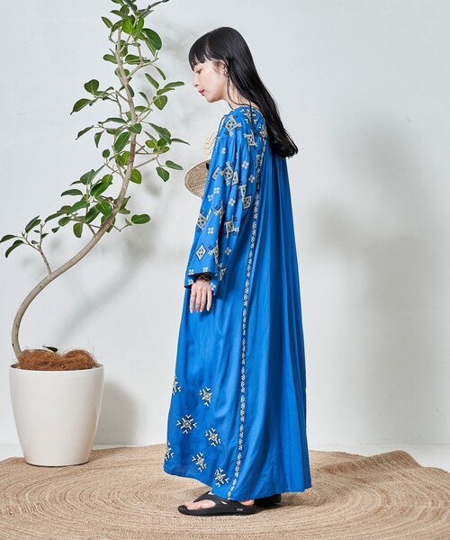 「Freada」 長袖ワンピース ONE SIZE ホワイト レディース_画像7