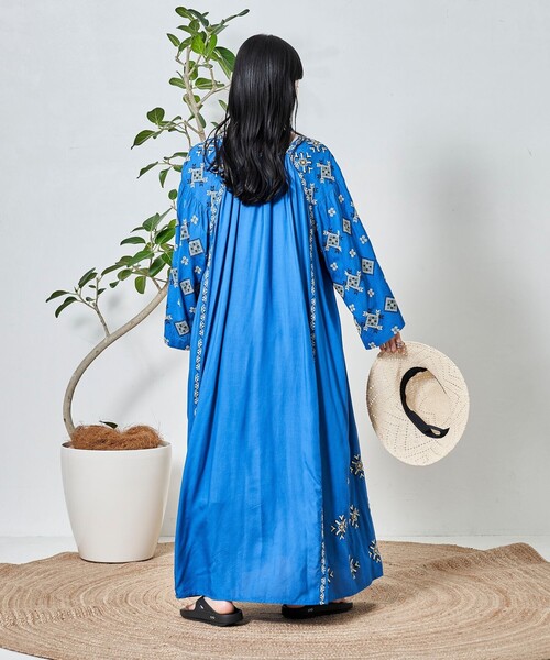 「Freada」 長袖ワンピース ONE SIZE ホワイト レディース_画像8
