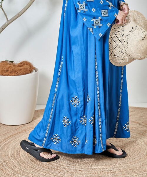 「Freada」 長袖ワンピース ONE SIZE ホワイト レディース_画像9