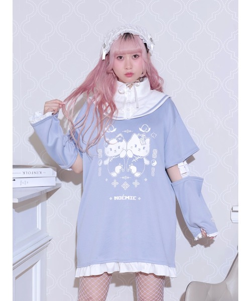 NOEMIE（ノエミー） ワンピース チャイナにゃんこスタンドセーラー 