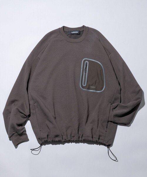 「+phenix」 スウェットカットソー MEDIUM オリーブ メンズ_画像2