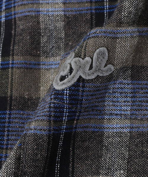シャツ ERL / イーアールエル UNISEX GREY CHECK SHORT SLEEVE SHIRT メンズ レディースの画像