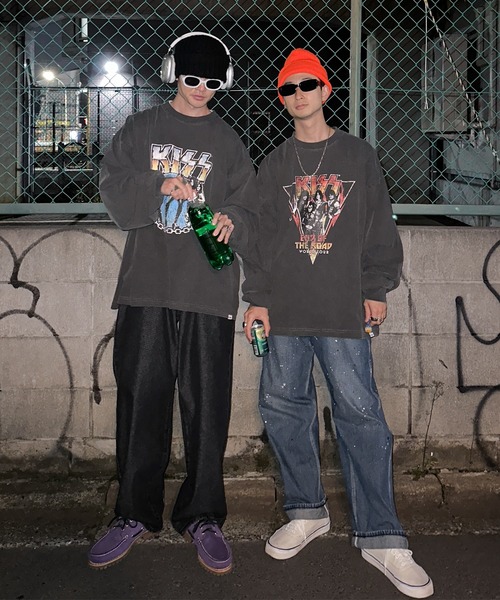 「Perushu」 長袖Tシャツ MEDIUM チャコールグレー メンズ_画像8