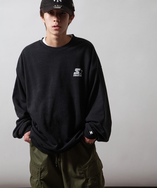 「STARTER」 スウェットカットソー X-LARGE グリーン メンズ_画像3