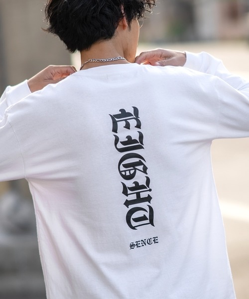 En serio TOKYO tシャツ 「SIDEWAYSTANCE」ネックロゴ長袖Tシャツ