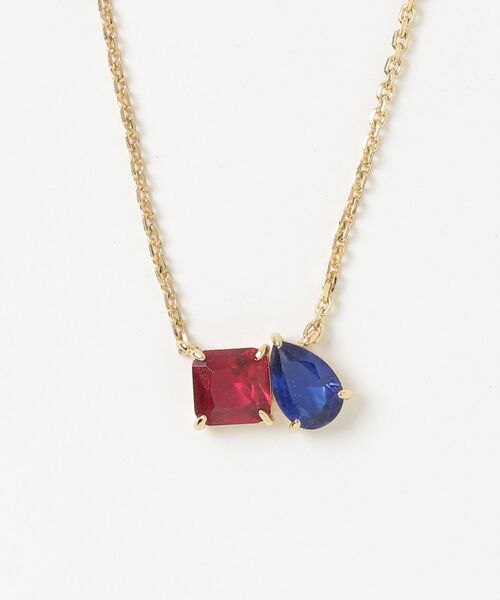 「kate spade new york」 ネックレス ONESIZE レッド レディース