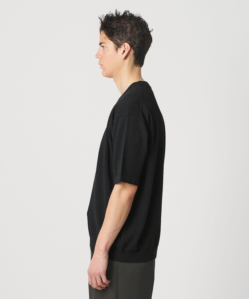 セーター ニット KNITEE クリンプコットン Vネック ニット Tシャツ ウォッシャブル メンズ_8