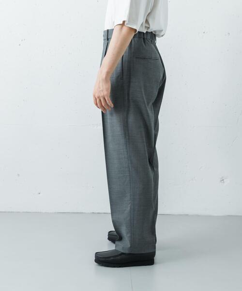 パンツ ATON　WOOL GAUZE EASY PANTS メンズの画像