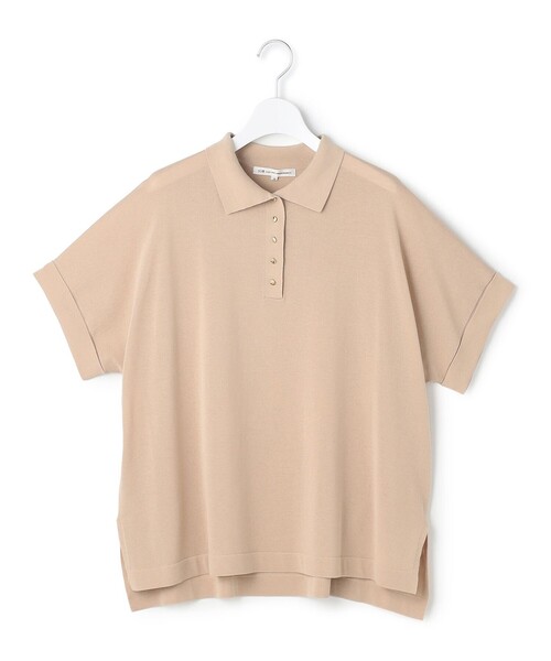 新品同様✨23区　2025　フレンチスリーブ ポロニット　ベージュ　38 23区（ニジュウサンク） ニット セーター リラクシー ポロニット