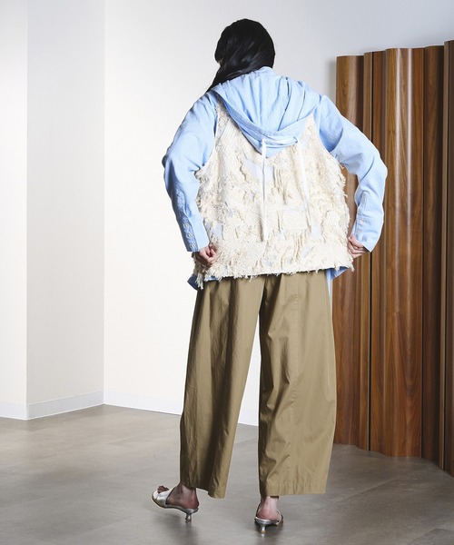 ROSE BUD（ローズバッド） ベスト ジレ (CREOLME)FRINGE JACQUARD VEST