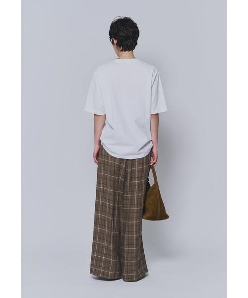 ワイドパンツ パンツ リネンビスコーストラウザー レディースの画像
