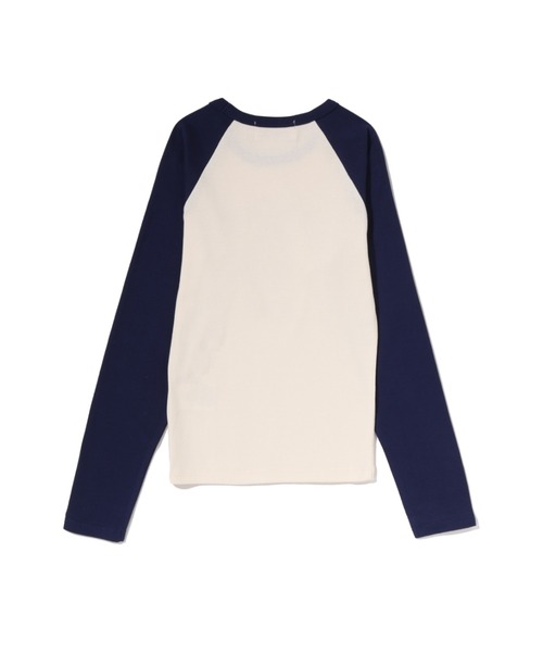 tシャツ COLLEGE RAGLAN CROPPED LS TEE レディースの画像