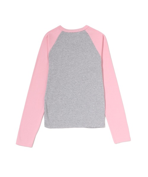 tシャツ COLLEGE RAGLAN CROPPED LS TEE レディースの画像