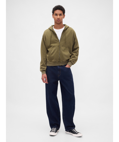 GAP ブラウン ジップアップパーカー GAP（ギャップ） ジップアップパーカー X-LARGE ブラウン メンズ