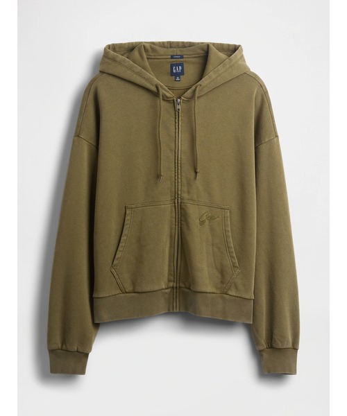 GAP（ギャップ） ジップアップパーカー X-LARGE ブラウン メンズ