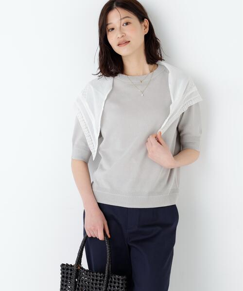 ニット セーター 「ウォッシャブル / Good Price」ペーパーヤーンニットＴ レディースの画像