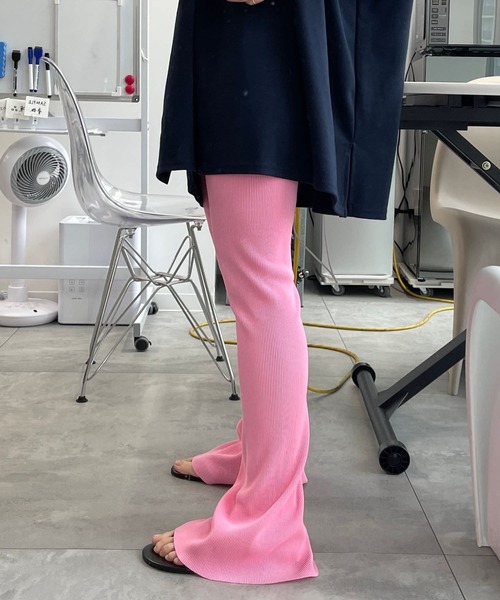 「wee9s」 ブーツカットパンツ FREE ブラック レディース_画像8