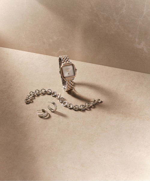 ピアス 「OLIVIA BURTON/オリビアバートン」トレンド - エバー スタックト クロー シルバー フープ ピアス レディースの画像