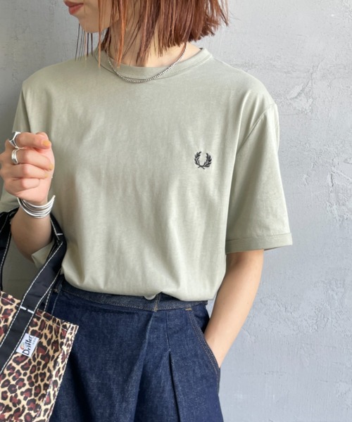 FRED PERRY（フレッドペリー） tシャツ 半袖 ワンポイントロゴ刺繍