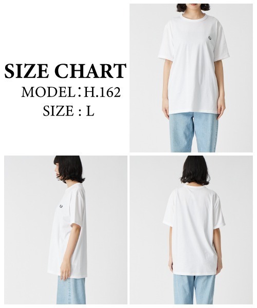 FRED PERRY ロゴ刺繍 ショートスリーブリンガーTシャツ　キナリ FRED PERRY（フレッドペリー） tシャツ 半袖 ワンポイントロゴ刺繍