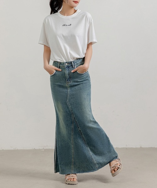 「DAY CLOSET」 デニムスカート M ブルー系その他 レディース_画像6