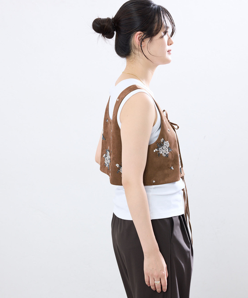 IENA（イエナ） ブラウス シャツ ビーズビスチェ レディース