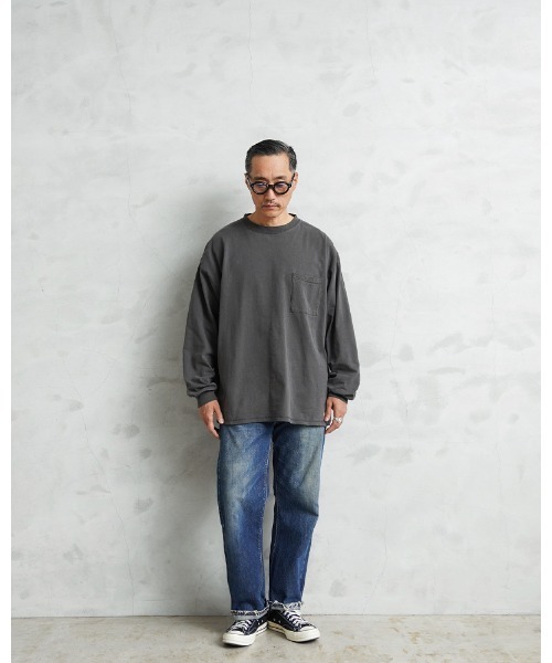 「WAIPER.inc」 長袖Tシャツ L チャコールグレー メンズ_画像3