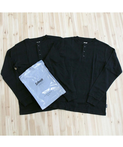 Schott N.Y.C（ショット） ヘンリーネック tシャツ 2PACK L/S HENLEY