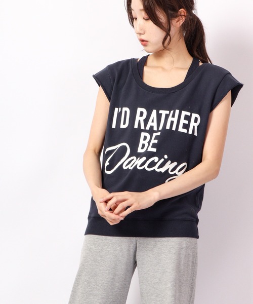 tシャツ メッセージプリントスウェットカットソー レディース