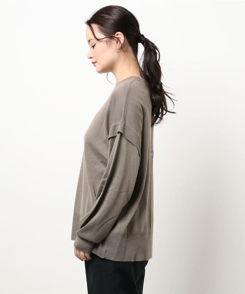 ニット セーター ウィメンズ ”Signature Stripe” アイレット カーディガン / 155222 527N レディース JILL by STUART ニット セーター ビッグカラーニット