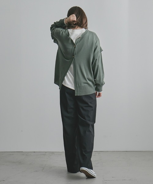 Fashion Letter ニット セーター マルチWAYバックボタンニット