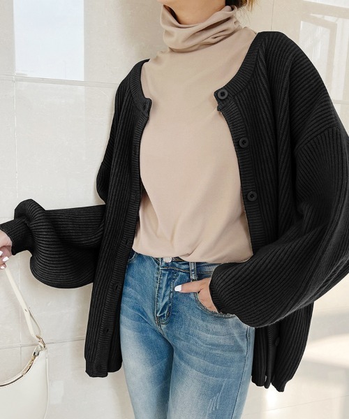 異素材使い バルーンスリーブ カーディガン ファッション ニット セーター PC6059 カーディガン バルーンスリーブニットボレロ レディース : ZOZOTOWN